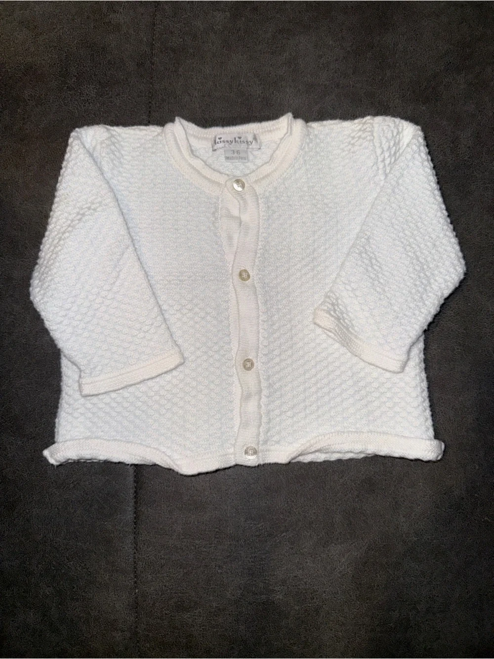 Kissy Kissy Blue Textured Knit Button-Front Cardigan